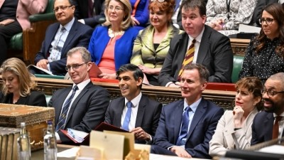 Freeze ends: Chancellor Jeremy Hunt (fourth from left) has taken no action on business rates (credit: UK Parliament/Maria Unger)