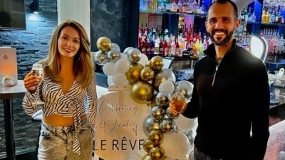 Revved up: Shaun Craven and partner Sophie Starkey at celeb hangout Le Reve 