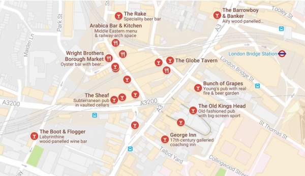16 pubs in Borough Market terrorist attack area 1