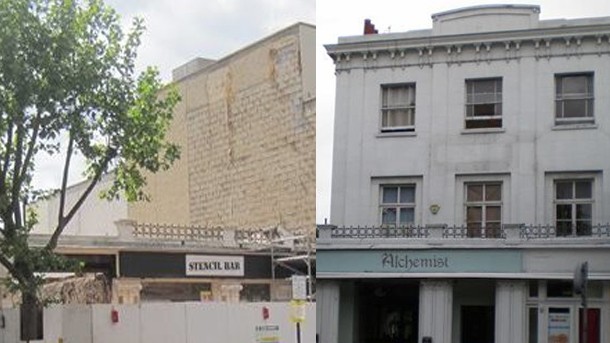 The landmark Victorian pub was destroyed earlier this week 