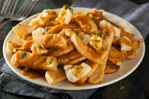 Poutine: The classic combination is chips, gravy and cheese curd 
