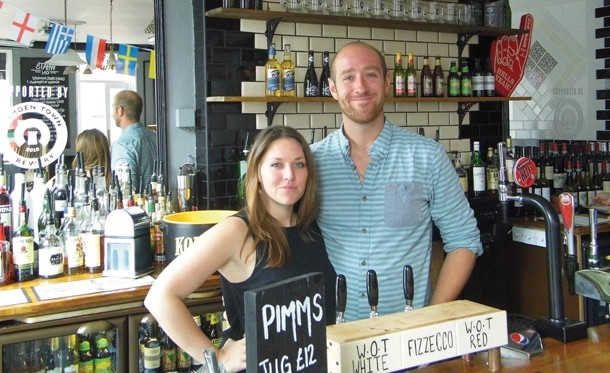 Susie Clarke with Joel Czopor - the licensees of the Grafton in Kentish Town