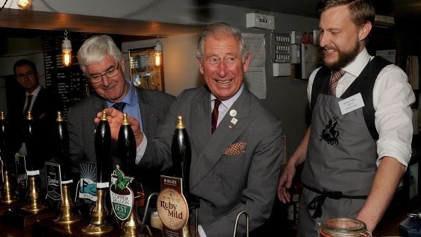 The Prince has visited five pubs in the last three months 
