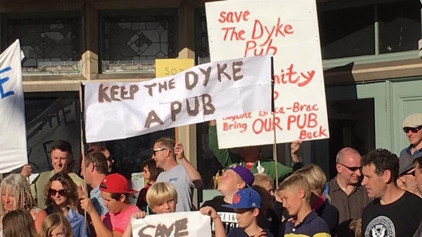 Protests: the pub's closure has upset locals