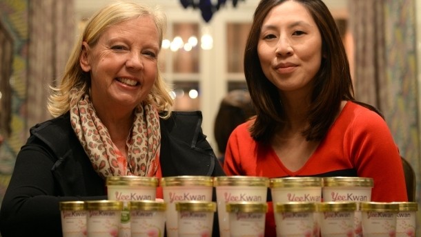 Meaden (left) invested £50,000 in Yee Kwan's (right) ice cream and sorbet business. 