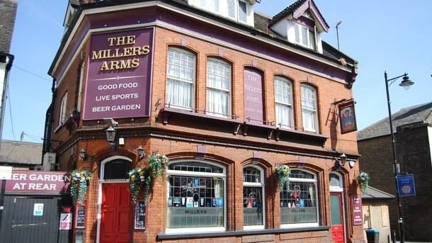 A charity box was stolen from the Millers Arms