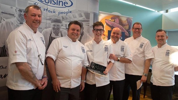 Arthur Quin (centre) won North West Young Chef of the Year