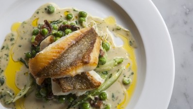 John Dory with creamed peas, lettuce and pancetta recipe