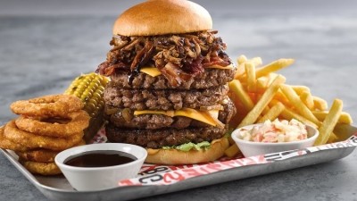 Challenge dish: the Apocalypse Cow includes four beef burgers and four rashers of bacon