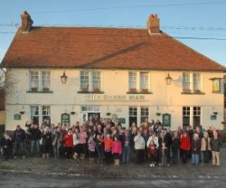 People power: TCP shareholders celebrate buying the Green Man public house in Toppesfield