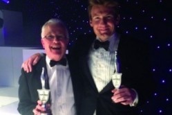 Mike Clist, left, with chief executive of Brakspear, Tom Davies at last year's Publican Awards