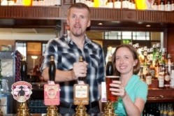 Jan Matysiak and Heather McReynolds from Sixpoint Brewery in New York have brewed a beer for Wetherspoon