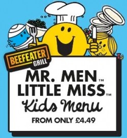 Mr. Men, Little Miss: The new children's menu is now available across all 142 Beefeater sites