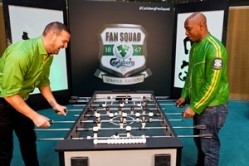 Paddy McGuiness and Ian Wright in the pop-up pub