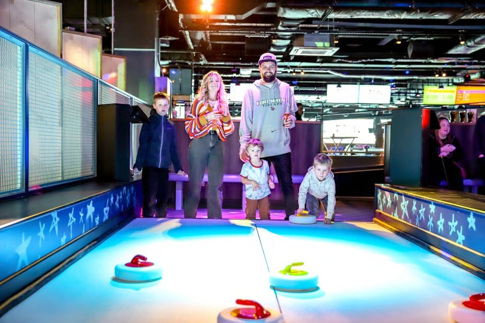 Ice-free curling at King Pins, Manchester
