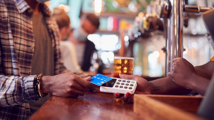 Card transactions almost triple in during Euros final for pubs
