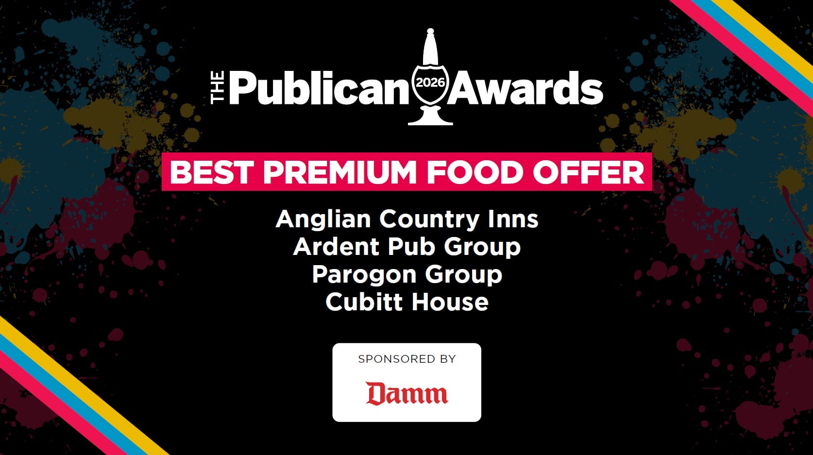 Publican Awards 2026 Best Premium Food  Offer finalists