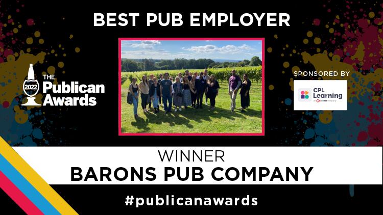Best Pub Employer sponsored by CPL Learning - Barons Pub Company