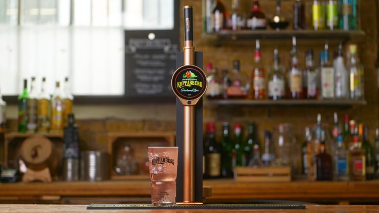 New draught font for Kopparberg Strawberry & Lime