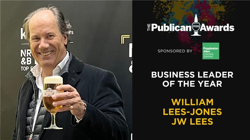 William Lees-Jones of JW Lees named Business Leader of the Year at 2026 Publican Awards