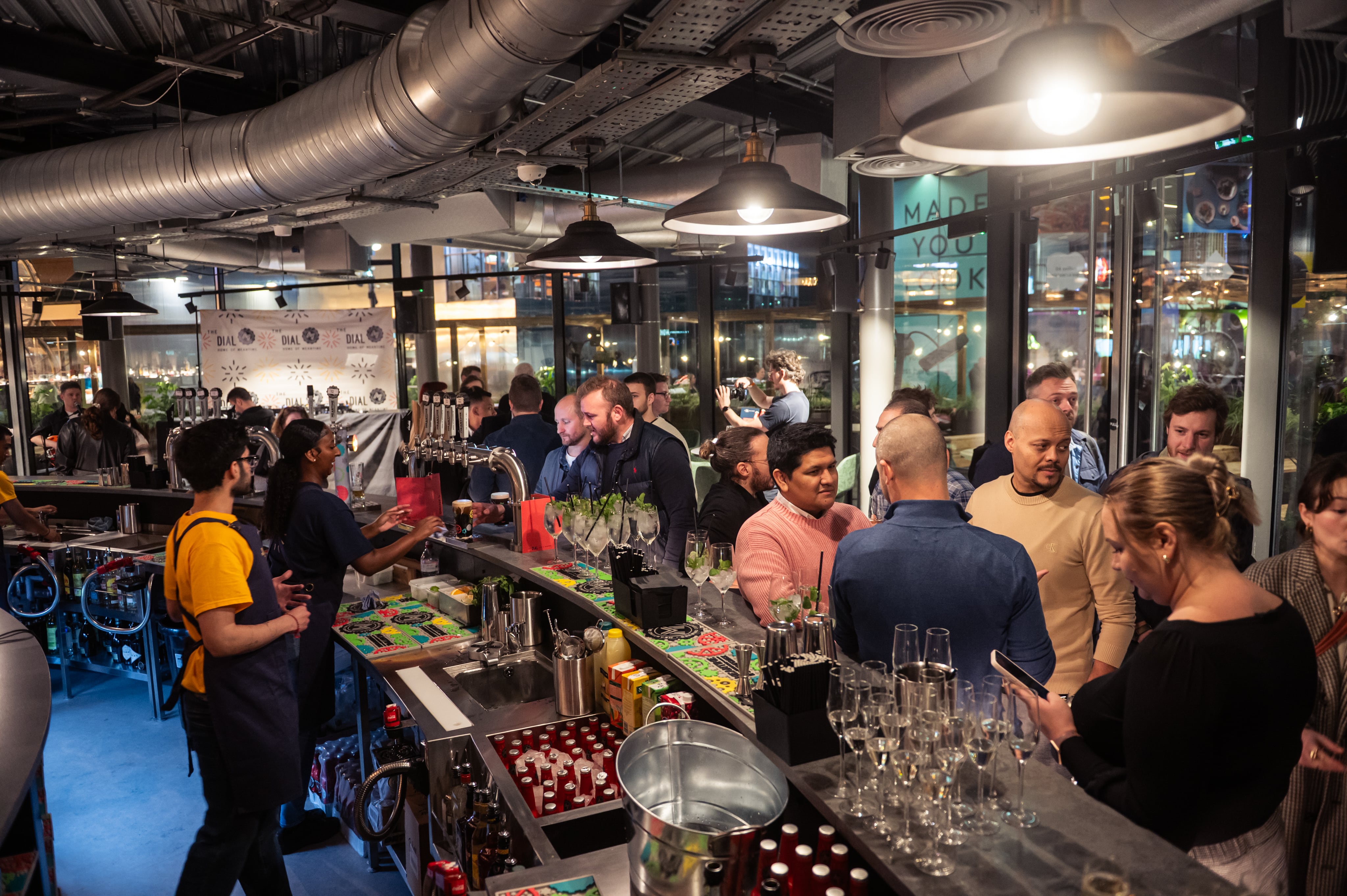 Celeb-packed opening: The Dial - the Home of Meantime in North Greenwich next to the O2 arena