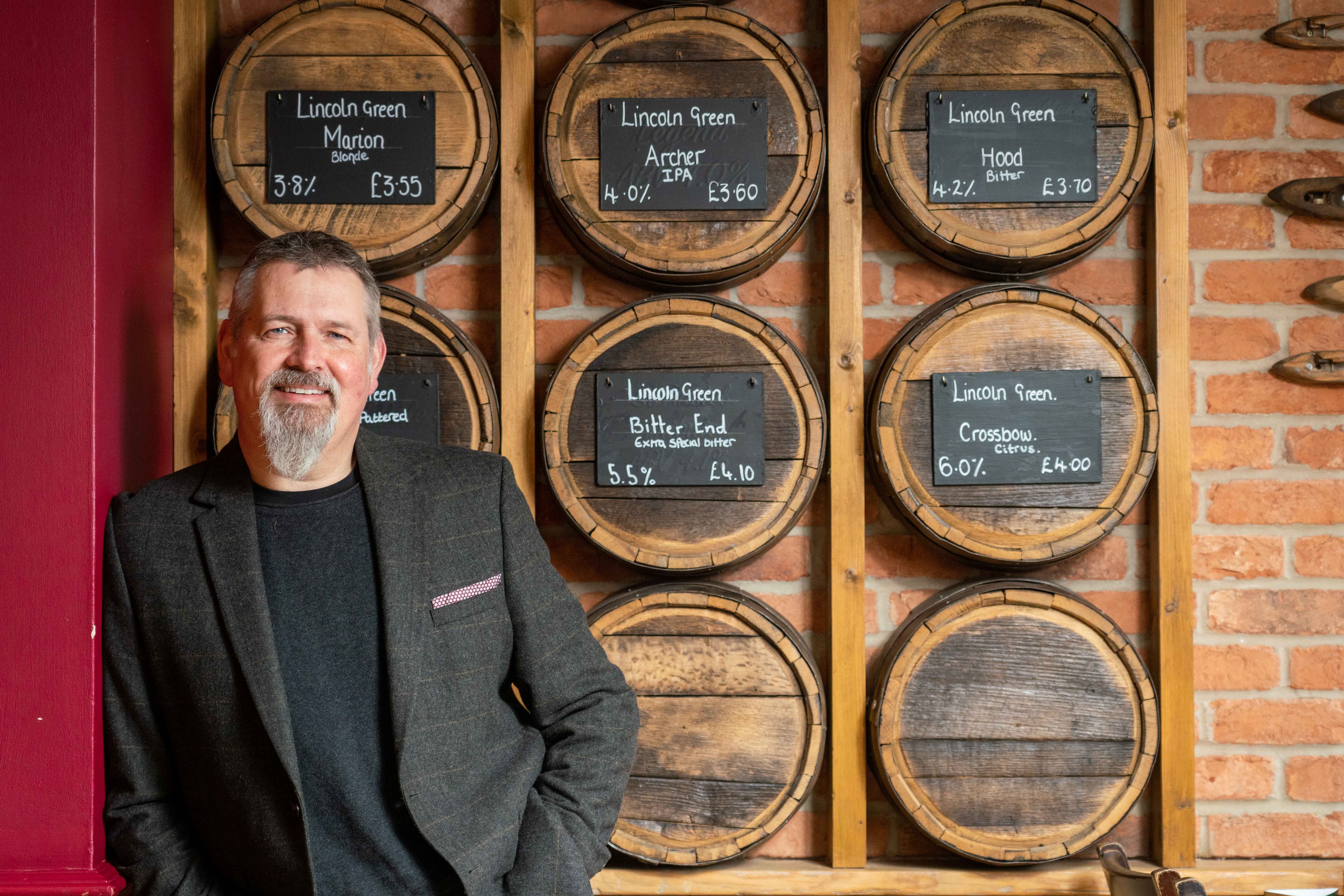 Anthony Hughes, director of Lincoln Green Brewing, standing confidently, representing the voice of Britain’s pub industry in a call for government action.