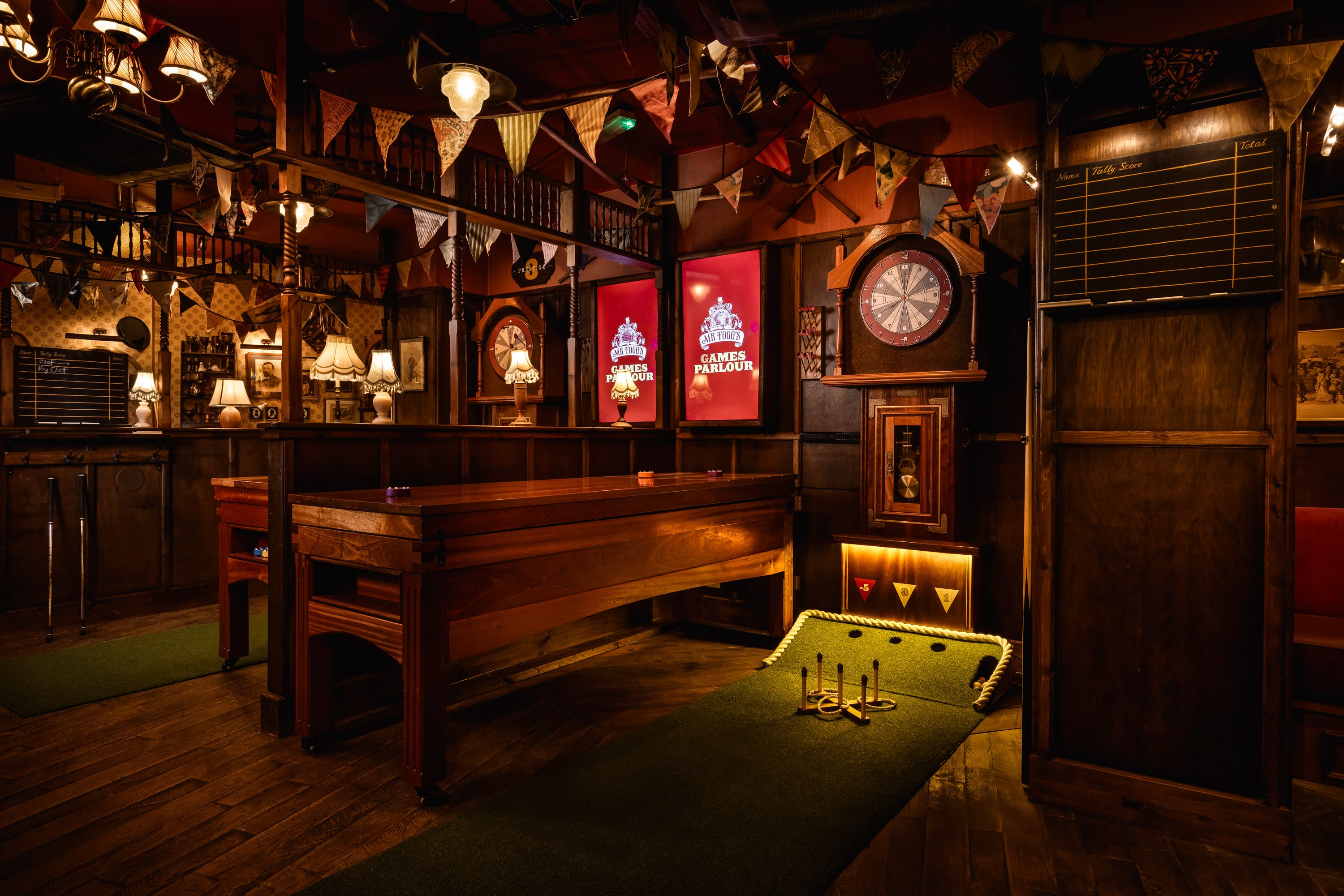 Inception Group's Mr Fogg's Games Parlour on the lower ground floor of its Mr Fogg's City Tavern near Liverpool Street, London