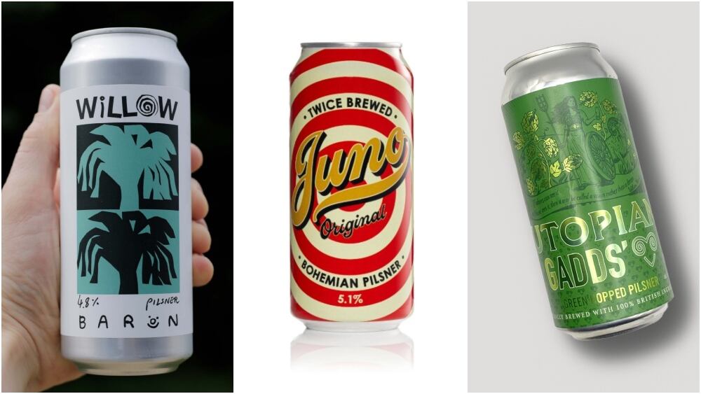 SIBA indie Pilsners Baron, Twice Brewed and Utopian x Gadds'