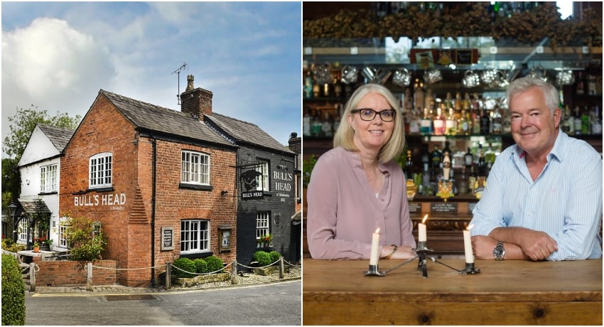 Mary Mclaughlin and Tim Bird started Cheshire Cat Pubs & Inns, which includes the Bulls Head in Mobberley, 16 years ago