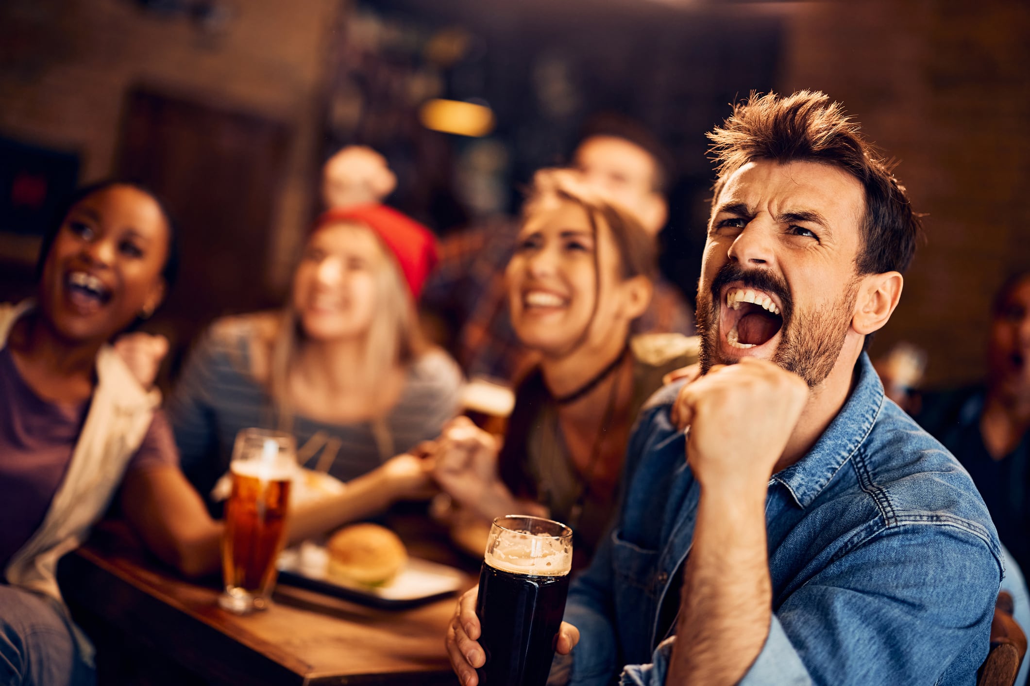 Sports fans celebrate in pub for FIFA World Cup 2026