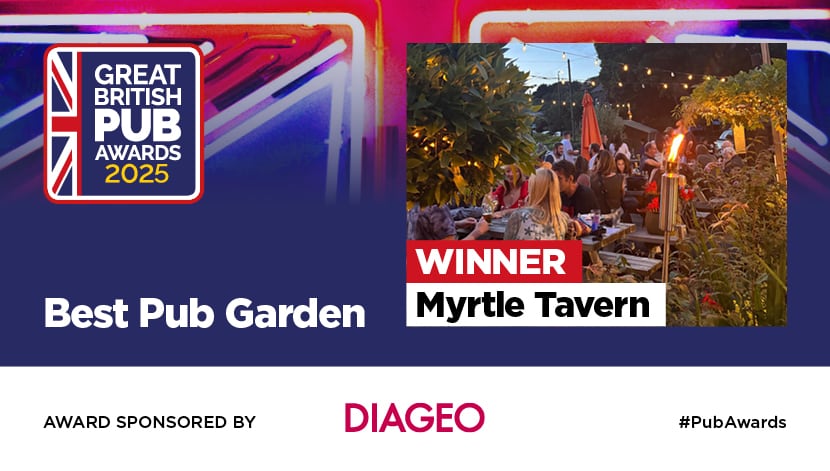 The Myrtle Tavern named Best Pub Garden winner