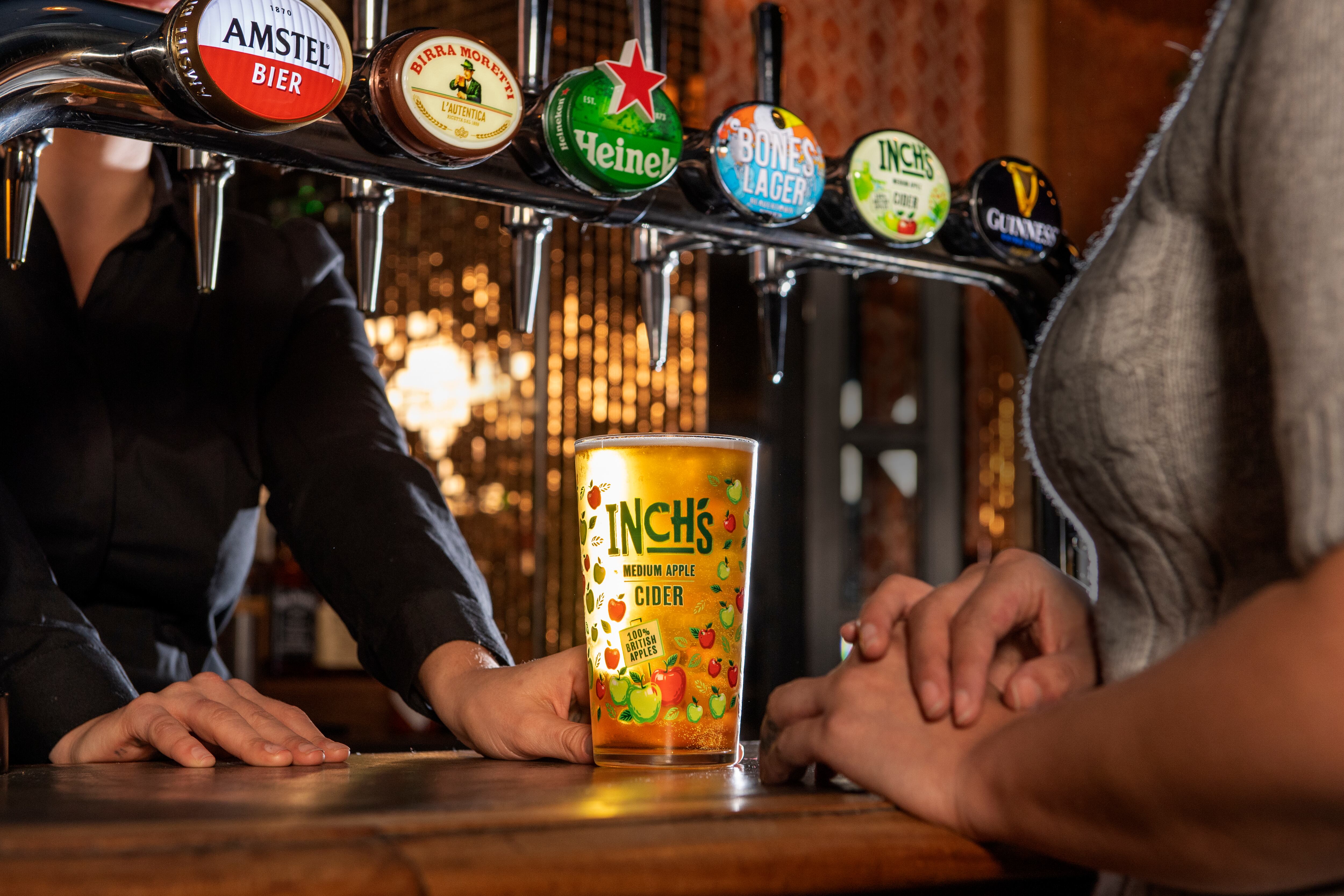 Inch's Cider on the bar