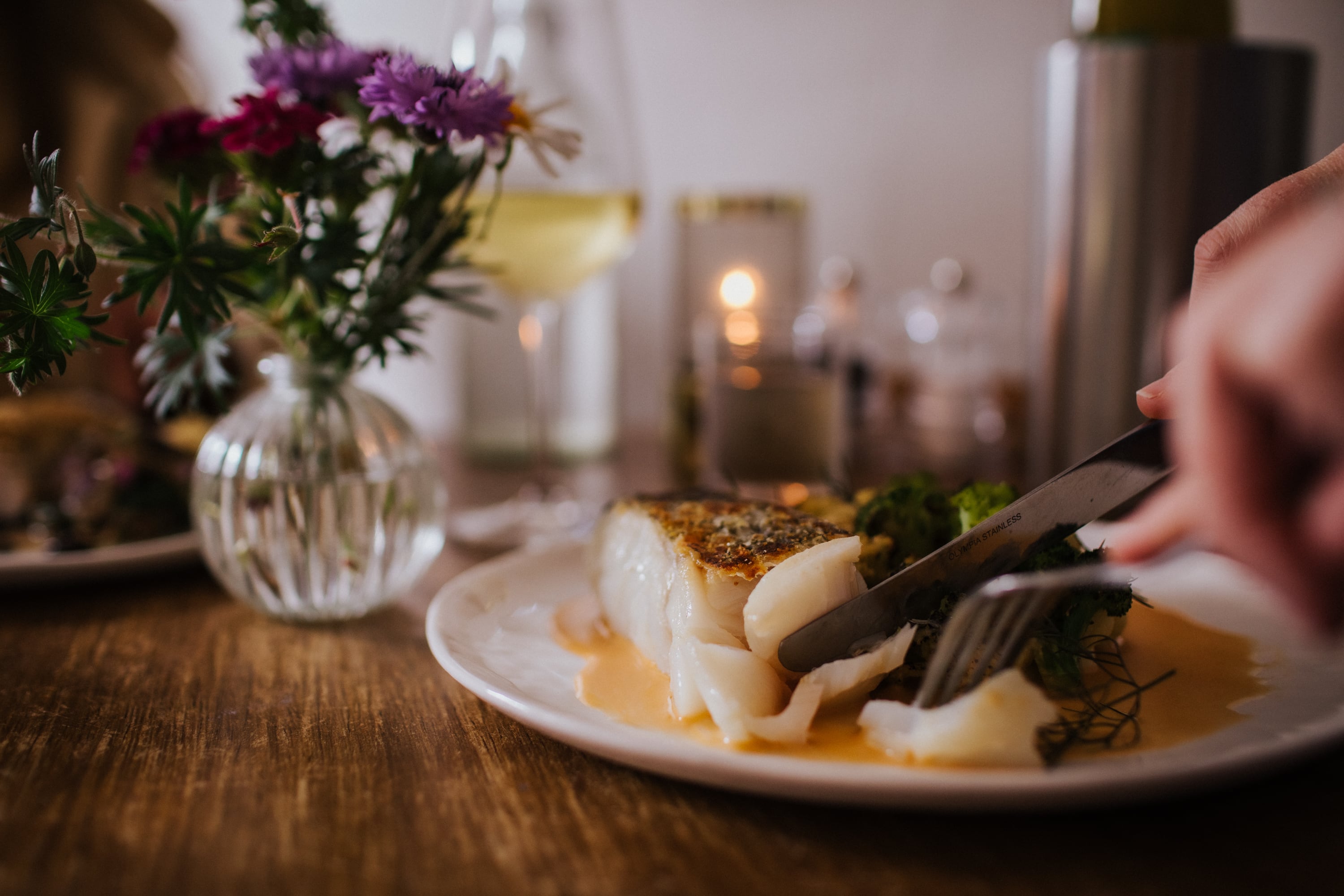 Fish dish at The Oakley Arms, Harrold