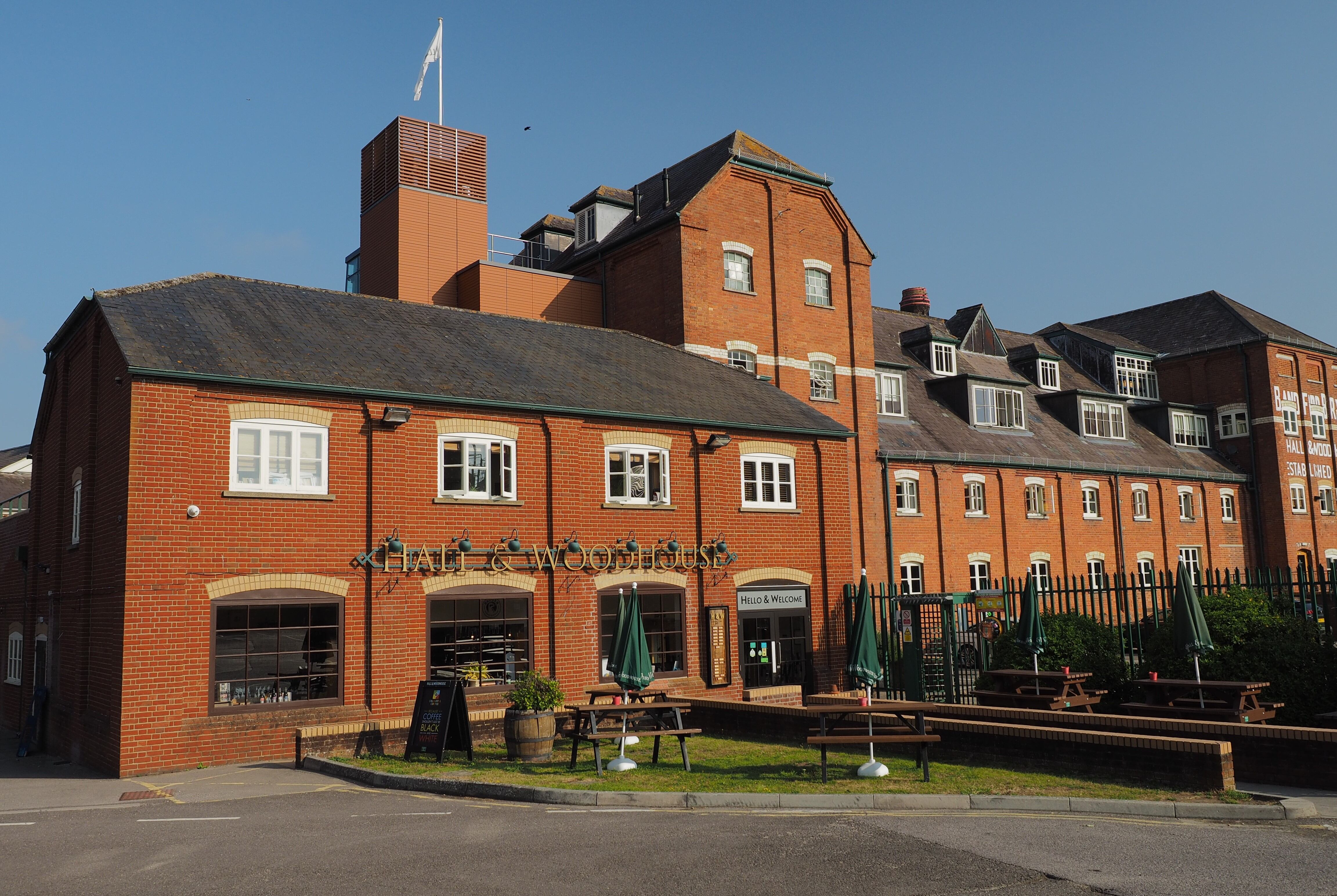Hall & Woodhouse brewery in Blandford St Mary
