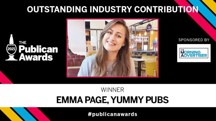 Outstanding Industry Contribution - Emma Page, Yummy Pub Company