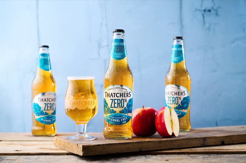 Thatchers Zero alcohol bottles
