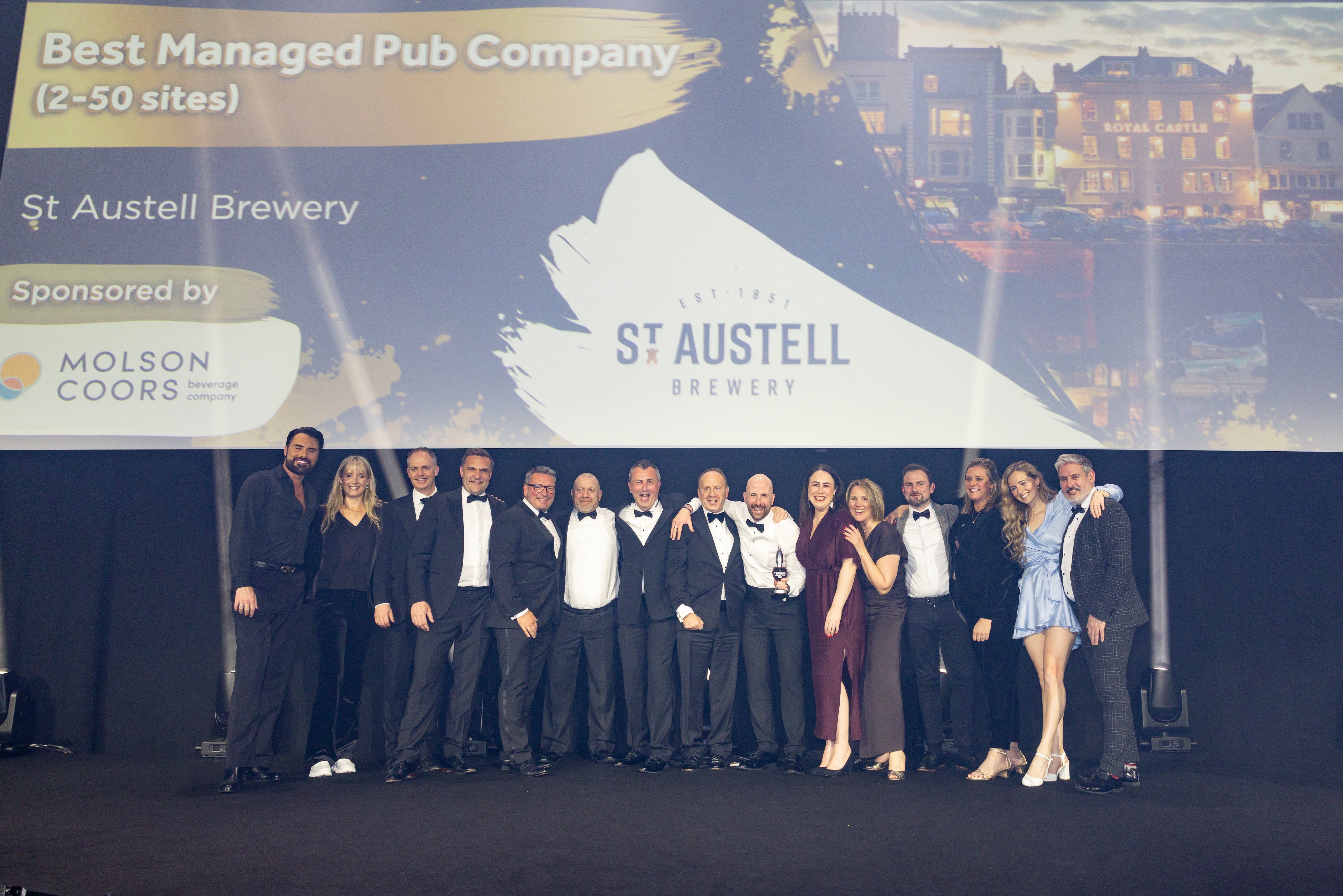 St Austell Brewery named Best Managed Pub Company (2 to 50 sites) at 2026 Publican Awards