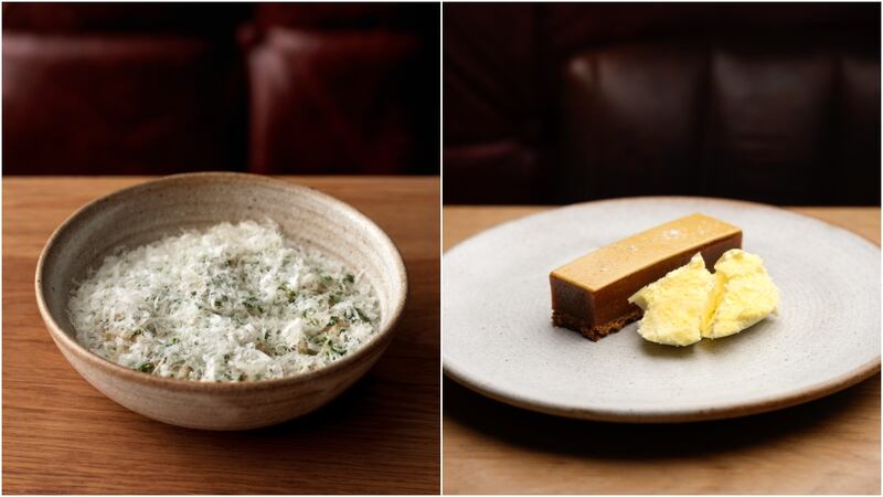 The COach mushroom risotto and treacle tart