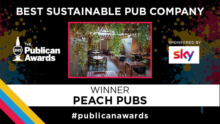 Best Sustainable Pub Company sponsored by Sky - Peach Pubs
