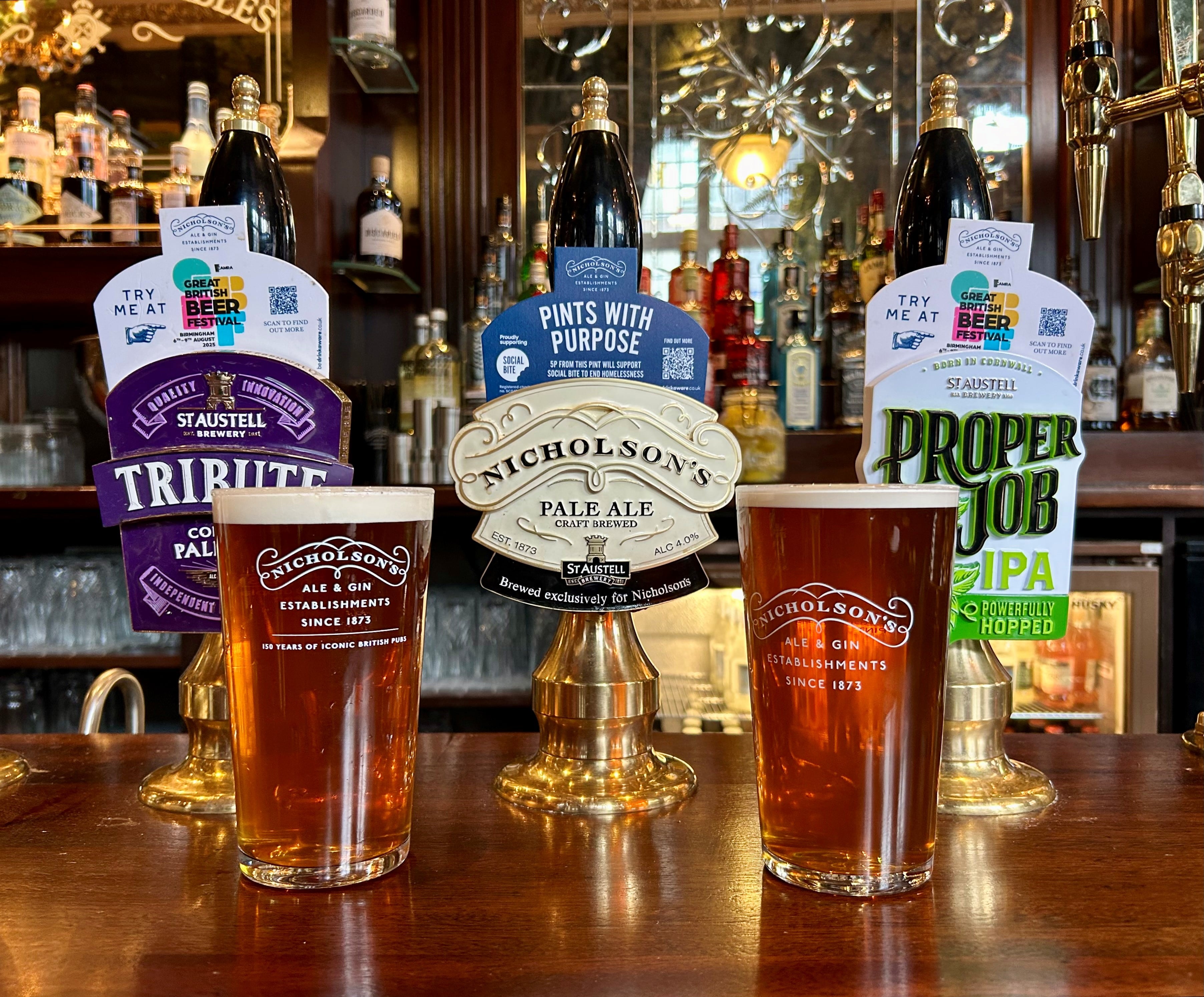 Nicholson's & St Austell Brewery unite to support Social Bite