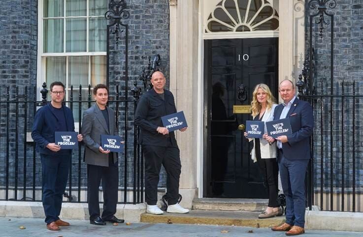 Allen Simpson, chief executive, UKHospitality; Adam Hyman, founder, CODE Hospitality; chef Tom Kerridge; Emma McClarkin, chief executive, British Beer and Pub Association; Steve Alton, chief executive, British Institute of Innkeeping
