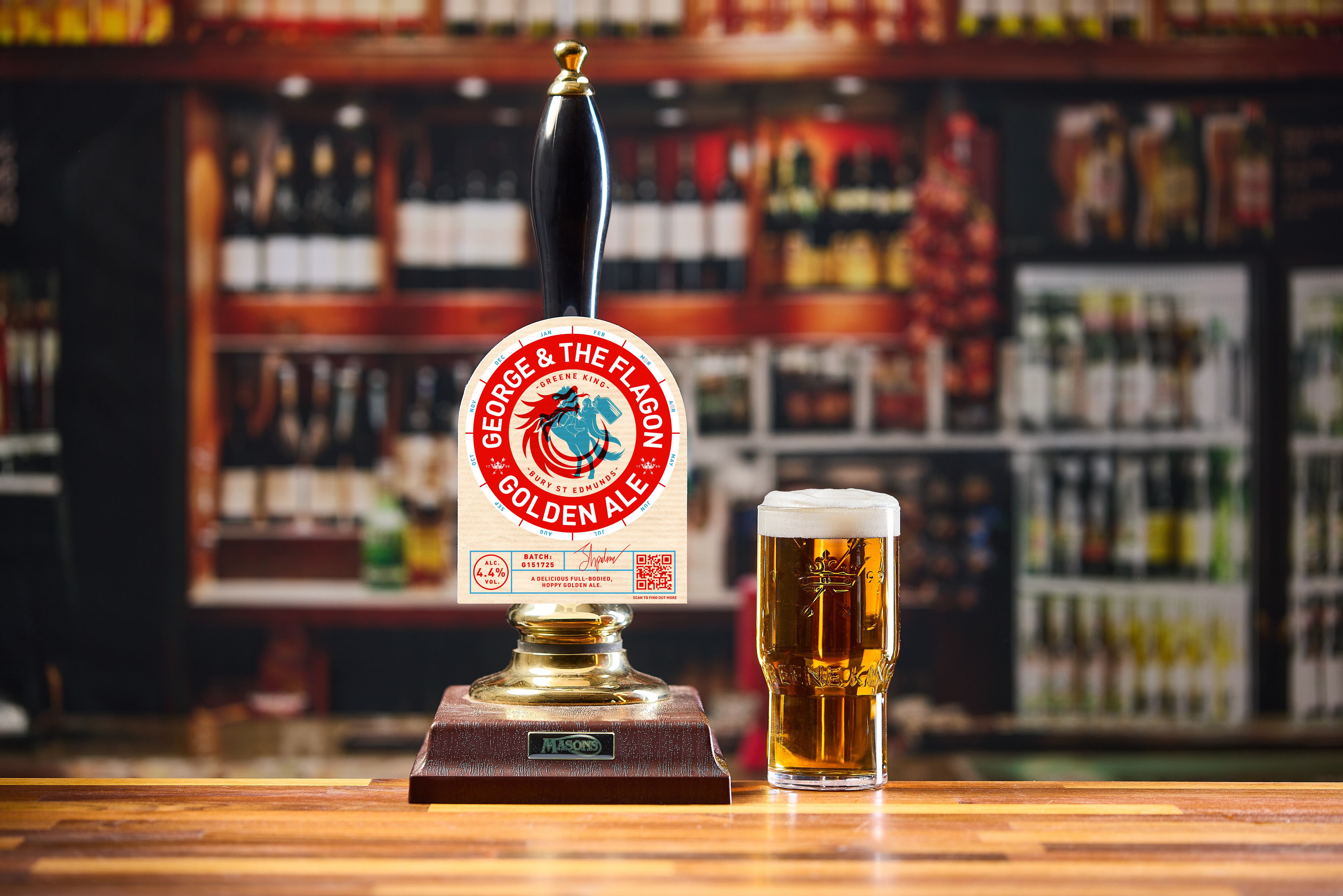 George & The Flagon Golden Ale pump clip for Spring Break cask ale