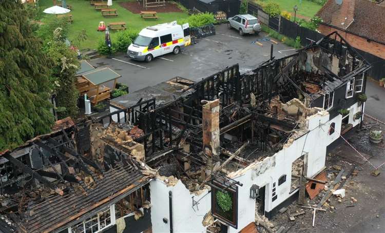 Lightning struck: Plans to rebuild destroyed Kent pub collapse as costs soar