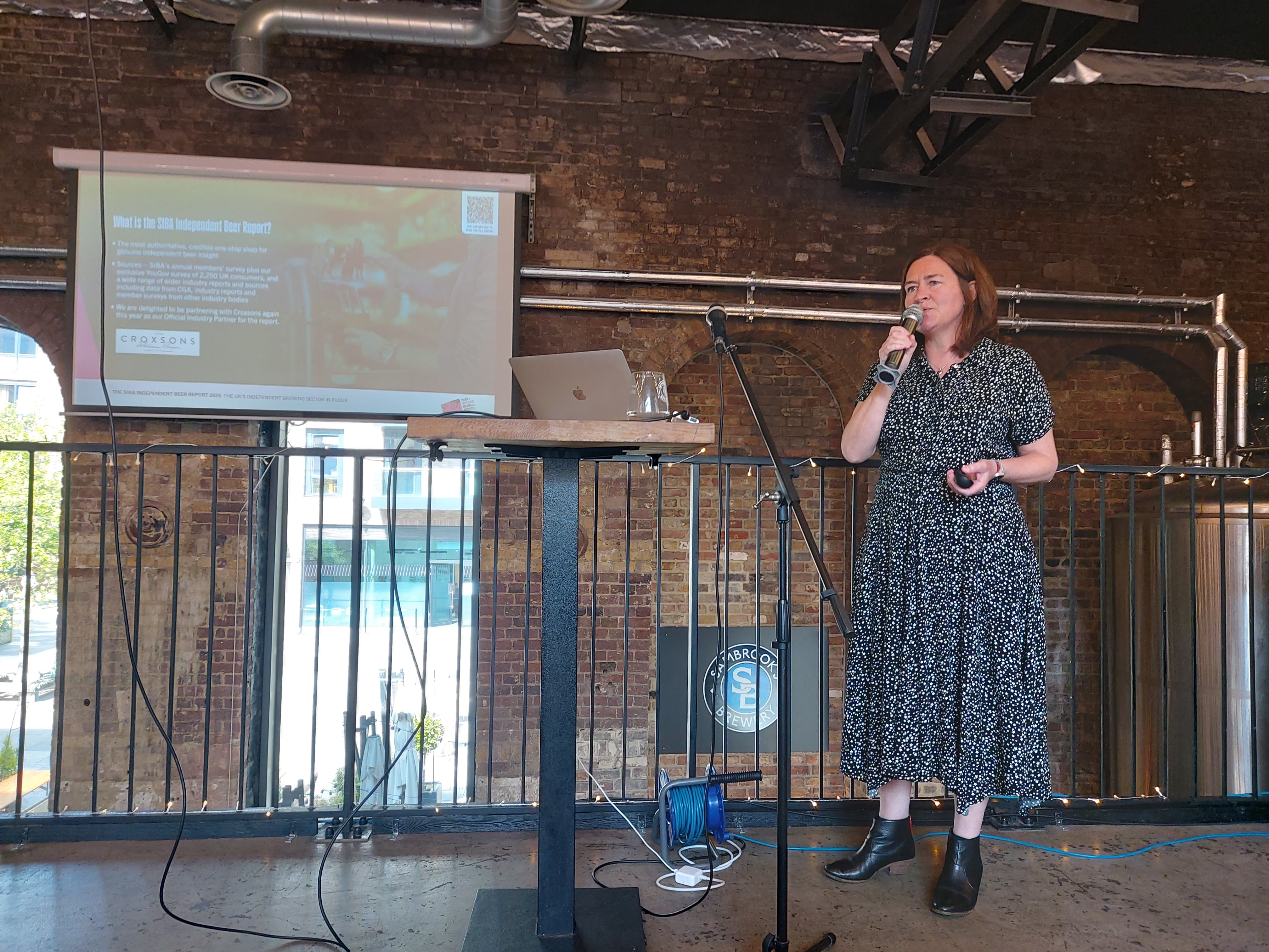 Caroline Nodder at SIBA Independent Beer Report 2025 launch