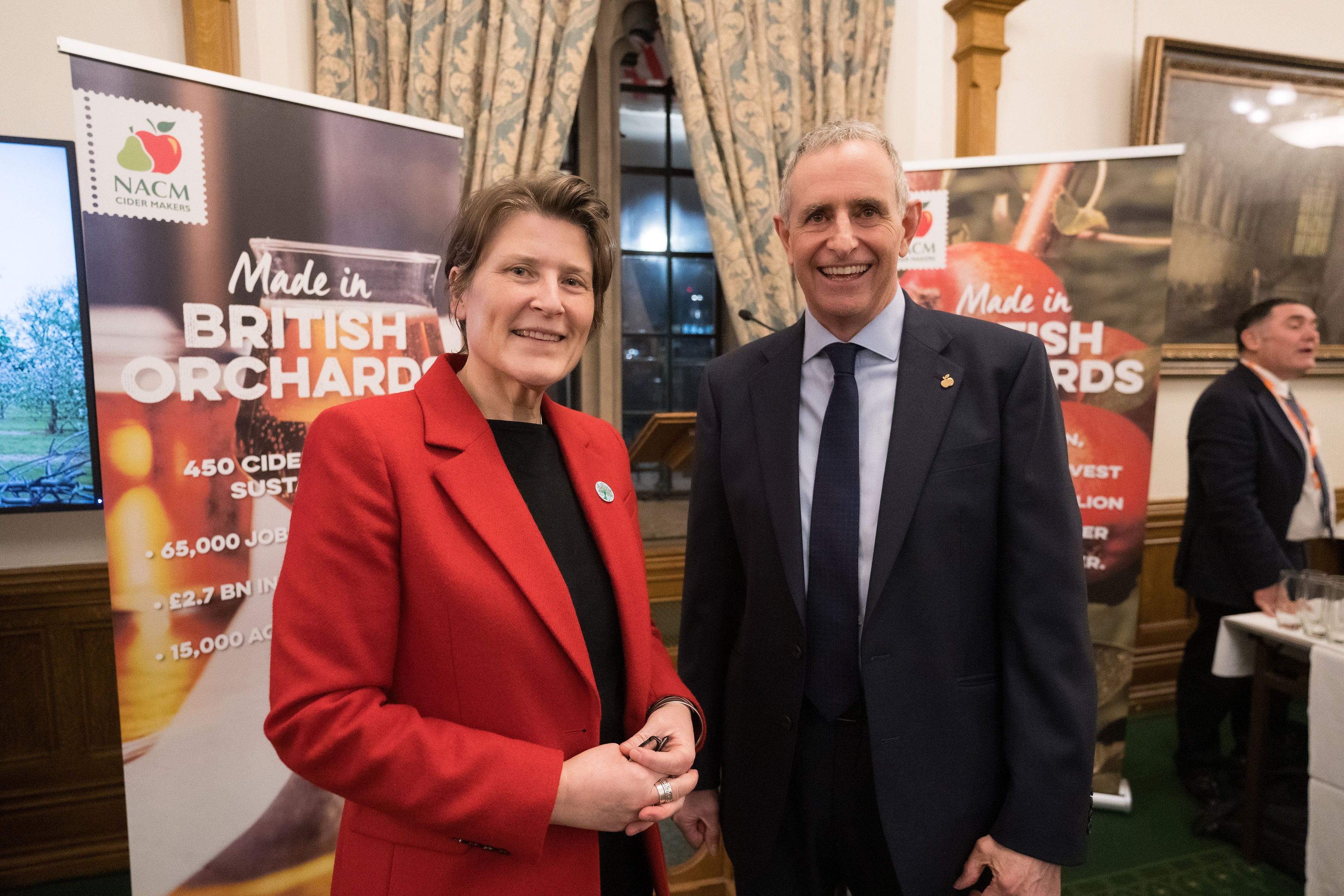 Call for support: Thatchers Cider MD Martin Thatcher with Glastonbury and Somerton MP Sarah Dyke