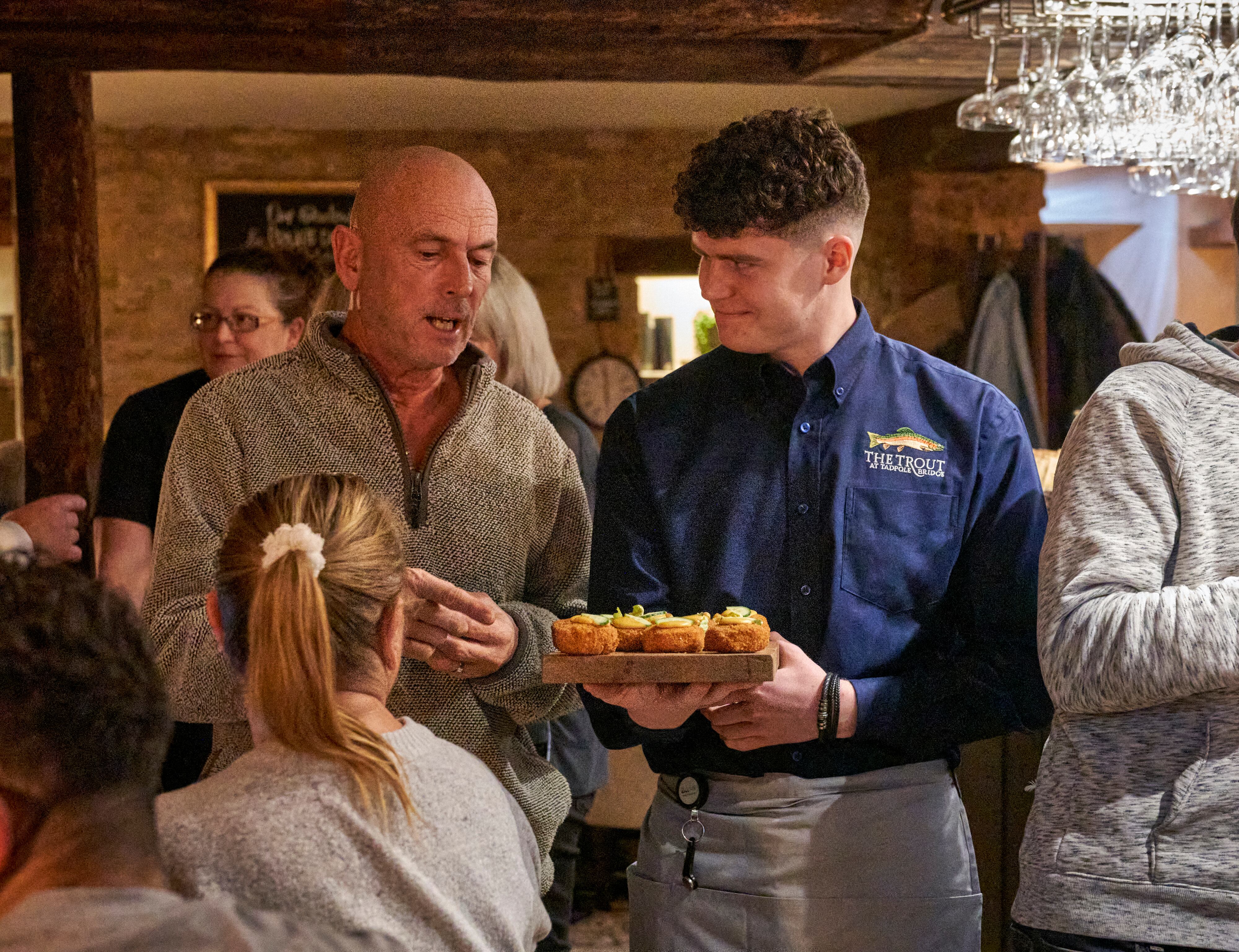 canape sir? at the Trout pub in Buckland Marsh, Oxfordshire, Butcombe Group