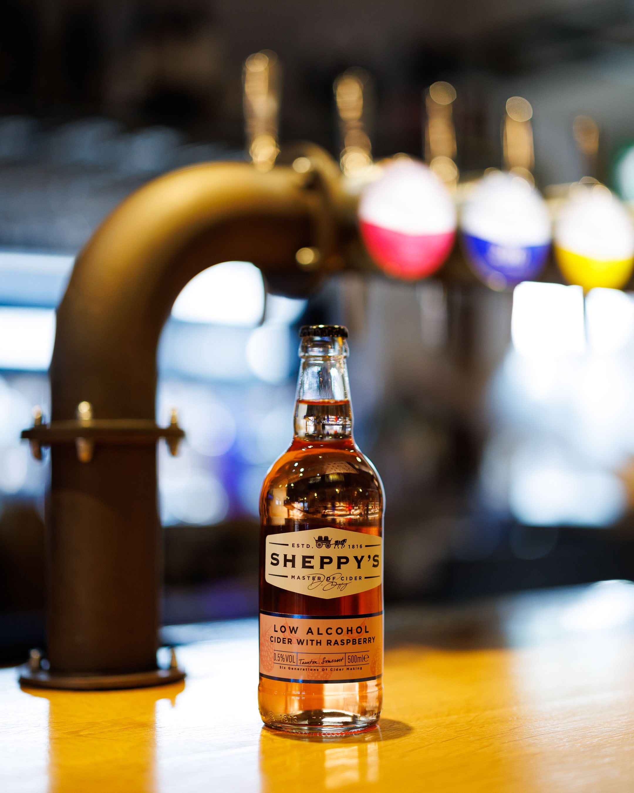 Sheppy's Cider low alcohol bottle
