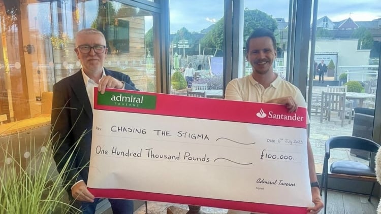 Admiral Taverns raises £100k for mental health charity