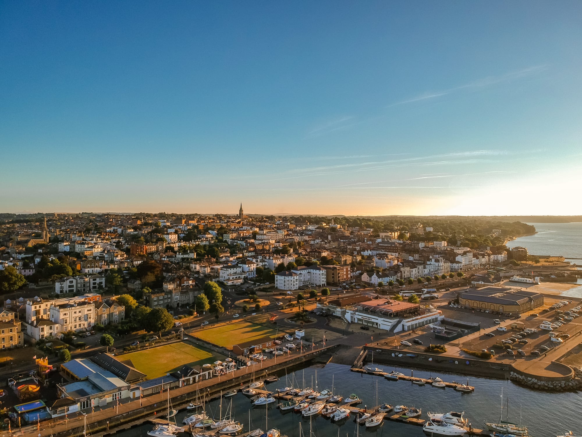 Aerial view of Ryde, Isle of Wight, UK