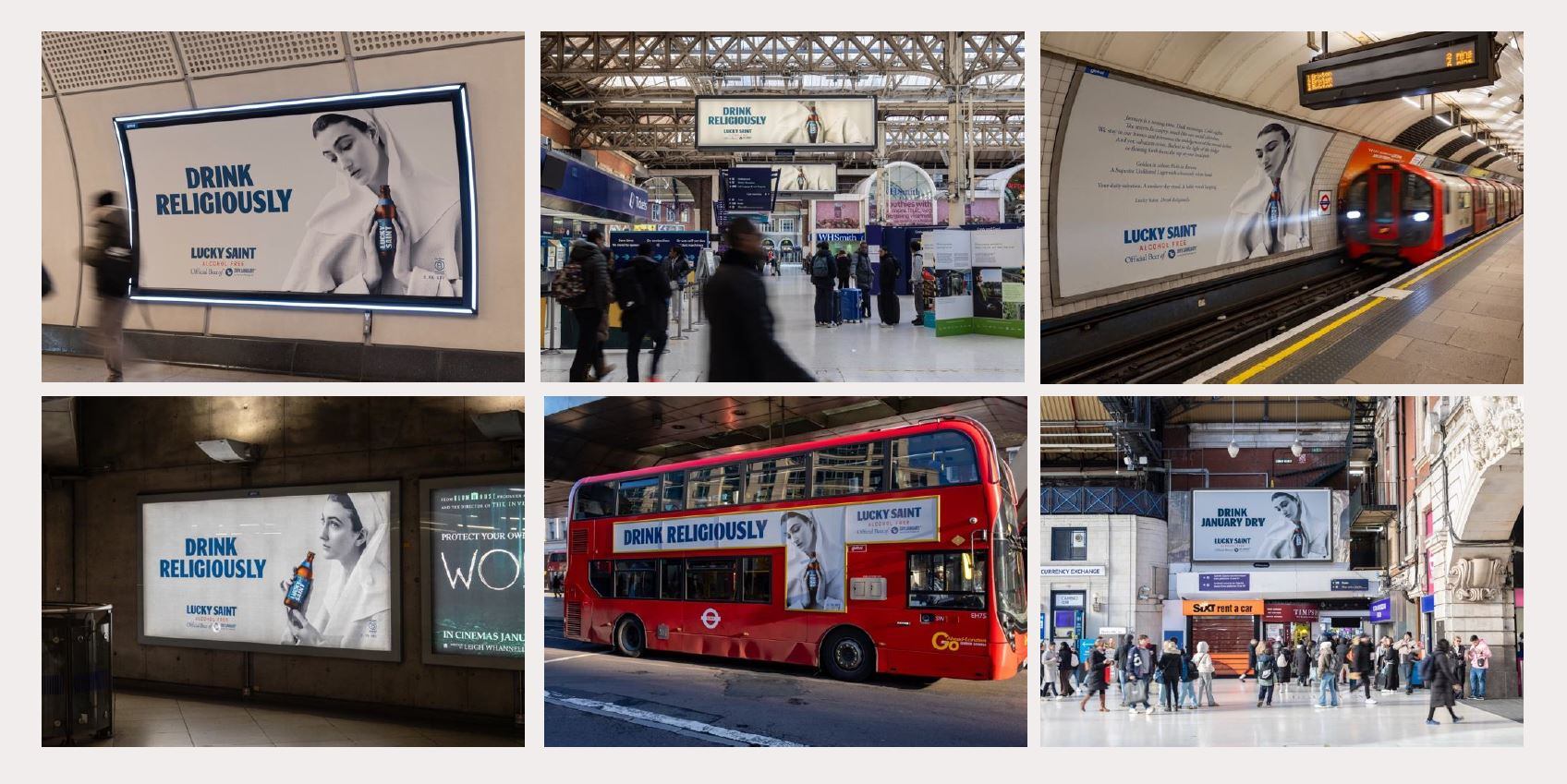 Lucky Saint advertising during dry January 2025